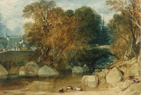 Joseph Mallord William Turner Turner 1813 watercolour, Ivy Bridge Germany oil painting art